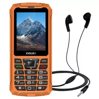 EVOLVEO StrongPhone Z6, vodoodporen trpežen telefon z dvema karticama SIM, oranžen