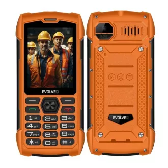 EVOLVEO StrongPhone H1, vodoodporen trpežen telefon z dvema karticama SIM, oranžen