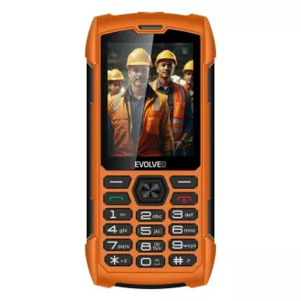EVOLVEO StrongPhone H1, vodoodporen trpežen telefon z dvema karticama SIM, oranžen
