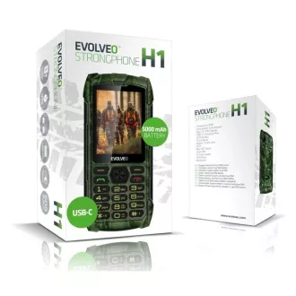 EVOLVEO StrongPhone H1, vodoodporen trpežen telefon z dvema karticama SIM, kamuflaža EVOLVEO StrongPhone H1, vodoodporen trpežen telefon z dvema karticama SIM, kamuflaža