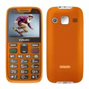 EVOLVEO EasyPhone XR, mobilni telefon za starejše s stojalom za polnjenje, oranžna