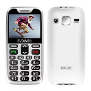 EVOLVEO EasyPhone XR, mobilni telefon za starejše s stojalom za polnjenje, bel