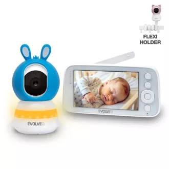 EVOLVEO Baby Monitor N5, komplet za video nadzor otroka s 360° spremljanjem, dvosmerno komunikacijo in uspavankami, modra EVOLVEO Baby Monitor N5, komplet za video nadzor otroka s 360° spremljanjem, dvosmerno komunikacijo in uspavankami, modra