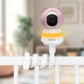 EVOLVEO Baby Monitor N5, komplet za video nadzor otroka s 360° spremljanjem, dvosmerno komunikacijo in uspavankami, roza EVOLVEO Baby Monitor N5, komplet za video nadzor otroka s 360° spremljanjem, dvosmerno komunikacijo in uspavankami, roza