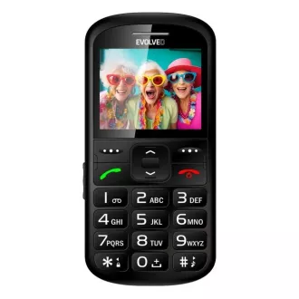 EVOLVEO EasyPhone XS, mobilni telefon za starejše, črn