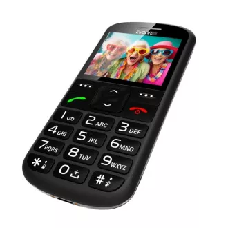 EVOLVEO EasyPhone XS, mobilni telefon za starejše, črn