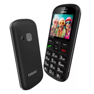 EVOLVEO EasyPhone XS, mobilni telefon za starejše, črn