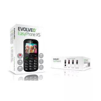 EVOLVEO EasyPhone XS, mobilni telefon za starejše, črn