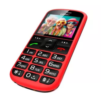 EVOLVEO EasyPhone XS, mobilni telefon za starejše, rdeč