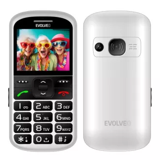 EVOLVEO EasyPhone XS, mobilni telefon za starejše, bel
