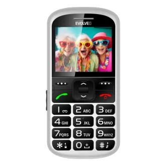 EVOLVEO EasyPhone XS, mobilni telefon za starejše, bel