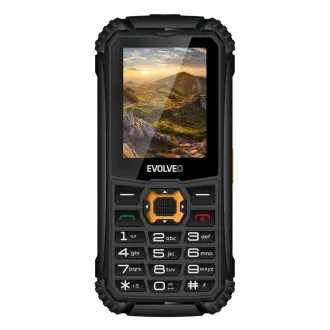 EVOLVEO StrongPhone Q1, vodoodporen vzdržljiv telefon z dvema karticama SIM, črne in oranžne barve - Razpakirano