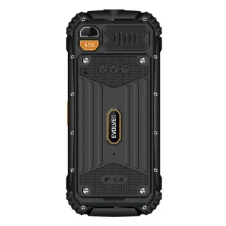 EVOLVEO StrongPhone Q1, vodoodporen vzdržljiv telefon z dvema karticama SIM, črne in oranžne barve - Razpakirano
