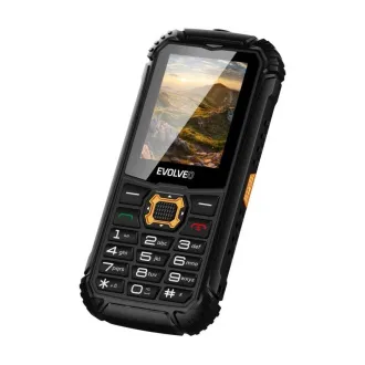 EVOLVEO StrongPhone Q1, vodoodporen vzdržljiv telefon z dvema karticama SIM, črne in oranžne barve - Razpakirano