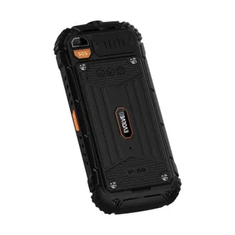 EVOLVEO StrongPhone Q1, vodoodporen vzdržljiv telefon z dvema karticama SIM, črne in oranžne barve - Razpakirano