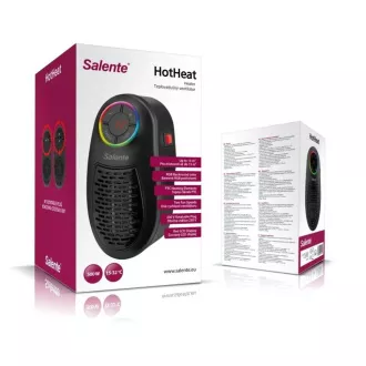 Salente HotHeat, mini ventilator za vroč zrak, 500 W, črn