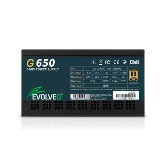 EVOLVEO G650 napajalnik 650W, 80  GOLD, ATX 3.1, aPFC, 140 mm ventilator