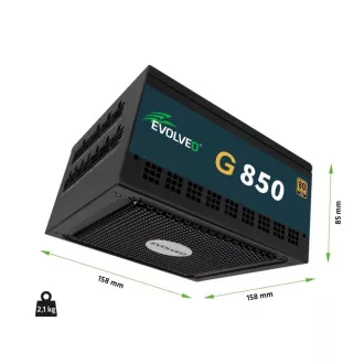 EVOLVEO G850 napajalnik 850W, 80  GOLD, ATX 3.1, aPFC, 140 mm ventilator