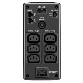 APC Back-UPS Pro BR 650VA, 6 vtičnic, AVR, LCD vmesnik (390W)