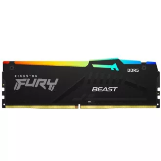 KINGSTON DDR5 64 GB DIMM (komplet 4) 6000MT/s CL40 FURY Beast RGB XMP