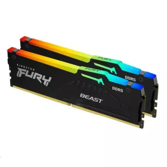 KINGSTON DDR5 32GB DIMM (komplet 2) 6000MT/s CL36 FURY Beast RGB Black EXPO KINGSTON DDR5 32GB DIMM (komplet 2) 6000MT/s CL36 FURY Beast RGB Black EXPO