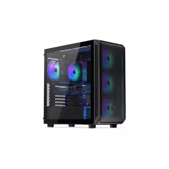 ENDORFY Ohišje Arx 700 ARGB, Prozorna stranska plošča, ATX, 4x140mm ARGB ventilator, črno