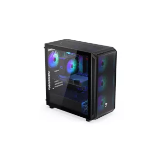 ENDORFY Ohišje Arx 700 ARGB, Prozorna stranska plošča, ATX, 4x140mm ARGB ventilator, črno