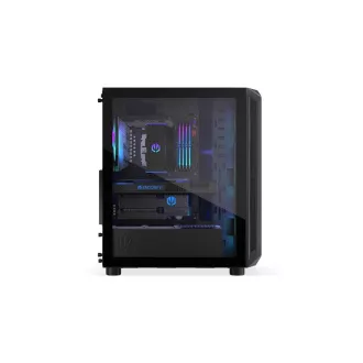 ENDORFY Ohišje Arx 500 ARGB, Prozorna stranska plošča, ATX, 4x140mm ARGB ventilator, črno