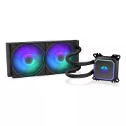 ENDORFY Vodni hladilnik Navis F240 ARGB, 2x120mm, LGA1851, AM5, črna