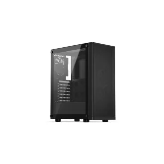 ENDORFY Ohišje Ventum 200 ARGB, Prozorna stranska plošča, ATX, 4x120mm ARGB ventilator, črno