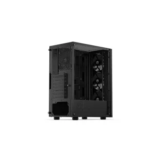 ENDORFY Ohišje Ventum 200 ARGB, Prozorna stranska plošča, ATX, 4x120mm ARGB ventilator, črno