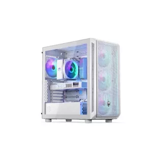 ENDORFY Ohišje Arx 700 ARGB, prozorna stranska plošča, ATX, 4x140mm ARGB ventilator, bela