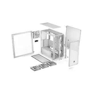 ENDORFY Ohišje Arx 700 ARGB, prozorna stranska plošča, ATX, 4x140mm ARGB ventilator, bela