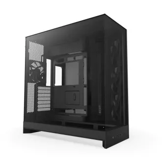 NZXT ohišje H9 Flow dvokomorni ATX / 4x140mm ventilator / do 10xfan / perforiran vrh / steklo. stranske plošče, sprednja stran / črna NZXT ohišje H9 Flow dvokomorni ATX / 4x140mm ventilator / do 10xfan / perforiran vrh / steklo. stranske plošče, sprednja stran / črna