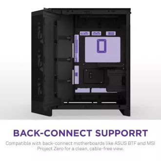 NZXT ohišje H9 Flow dvokomorni ATX / 4x140mm ventilator / do 10xfan / perforiran vrh / steklo. stranske plošče, sprednja stran / črna NZXT ohišje H9 Flow dvokomorni ATX / 4x140mm ventilator / do 10xfan / perforiran vrh / steklo. stranske plošče, sprednja stran / črna