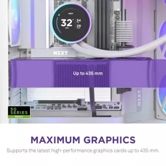 NZXT H9 Flow ARGB dvokomorni ATX / 3xRGB 140mm / 1x 120mm ventilator / steklo / bela