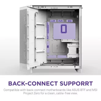 NZXT H9 Flow ARGB dvokomorni ATX / 3xRGB 140mm / 1x 120mm ventilator / steklo / bela