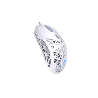 Endorfy Gaming miška LIV Onyx White, žična, ARGB, bela