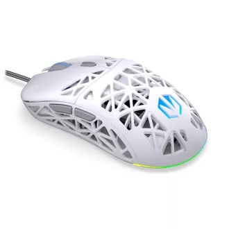Endorfy Gaming miška LIV Onyx White, žična, ARGB, bela