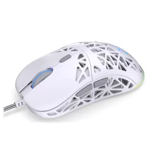 Endorfy Gaming miška LIV Onyx White, žična, ARGB, bela