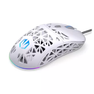 Endorfy Gaming miška LIV Onyx White, žična, ARGB, bela