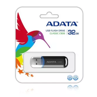 ADATA Flash disk 32 GB C906, USB 2.0 Classic, črn