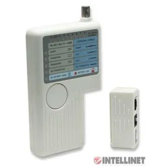 Intellinet preizkuševalnik kablov, 4 v 1, RJ11, RJ45, USB in BNC