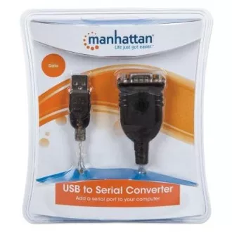 MANHATTAN Pretvornik USB na serijska vrata (USB AM / DB9M, RS232), blister