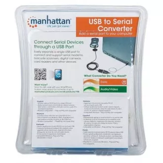 MANHATTAN Pretvornik USB na serijska vrata (USB AM / DB9M, RS232), blister