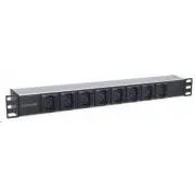 Intellinet PDU distribucijska plošča, 8x vtičnica C13, 1U rack, 2m snemljiv kabel, proti padcu