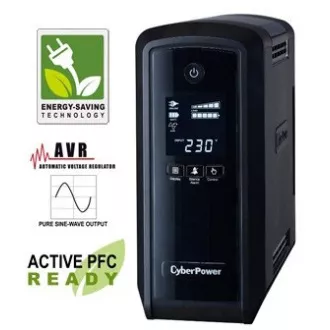 CyberPower PFC SineWave LCD GP UPS 900VA/540W, Schuko vtičnice