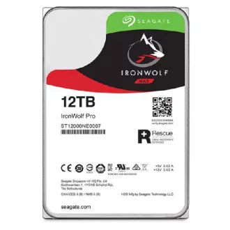 SEAGATE HDD 12TB IRONWOLF PRO (NAS), 3,5", SATAIII, 7200 vrt/min, predpomnilnik 256 MB, CMR