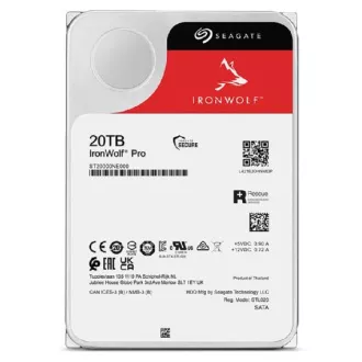 SEAGATE HDD 20TB IRONWOLF PRO (NAS), 3,5", SATAIII, 7200 vrtljajev na minuto, 256 MB predpomnilnika