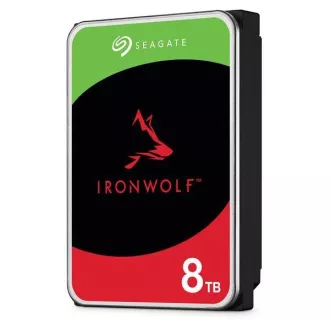 SEAGATE HDD 8TB IRONWOLF (NAS), 3,5", SATAIII, 5400 vrtljajev na minuto, 256 MB predpomnilnika, CMR